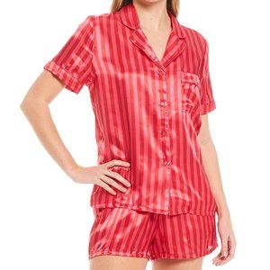 In Bloom by Jonquil Striped Satin Shorty Pajama Set